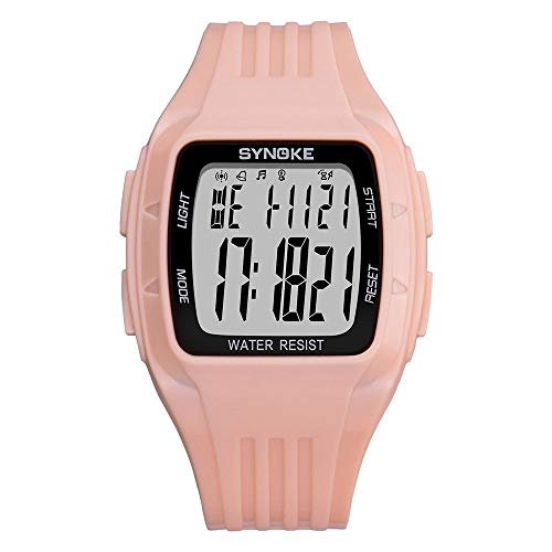 WDFDZSW Reloj de señoras de la Manera del Estudiante, versión Coreana de los Hombres y de Las Mujeres del Reloj electrónico, Multi-Funcional Luminoso Impermeable del Reloj, de Moda Estilo Sencillo