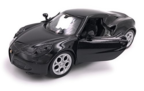 Welly Carné de automóvil Deportivo Modelo de Auto Deportivo Alfa Romeo 4C Producto 1: 34-1: 39 Negro