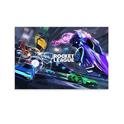 WERTQ Póster de Rocket League, cuadro decorativo, lienzo para pared, sala de estar, póster, dormitorio, pintura, 50 x 75 cm