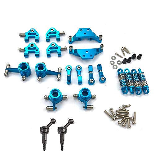 wivarra Piezas de ActualizacióN de Conjunto Completo de Metal Amortiguador para Wltoys 1/28 K969 K979 K989 K999 P929 P939 RC Piezas de AutomóViles, Azul