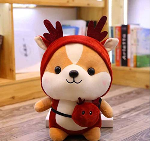 WMYWBYT Lindo Juguete De Felpa Kawaii Shiba Inu para Perros, Juguetes De Muñeca De Peluche De Ardilla Suave, Cumpleaños Corgi Chai para Niños De 25Cm B