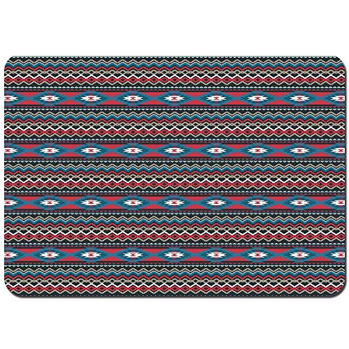 YANAIX Alfombra de Baño,Estilo primitivo Diseño de Rayas folclóricas Patrones mayas Antiguos,Súper Suave Multiuso Lavable a Máquina75x45cm