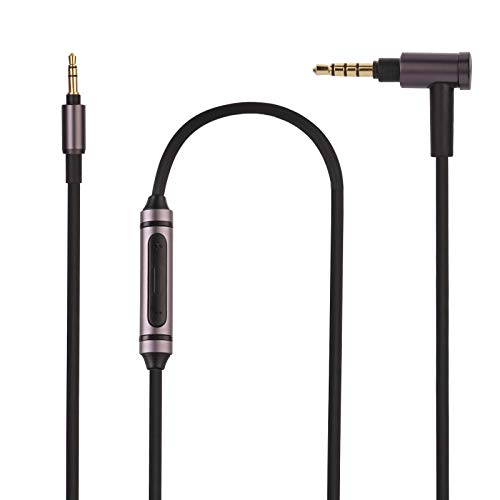 Yizhet Cable de Audio de Repuesto 1,25m Cable Audio con Micrófono Compatible con Sony MDR-100ABN/Sony MDR-1000X/Sony MDR-1A/Sony MDR-XB950B1 /Sony MDR-1ADAC/Sony WH-1000XM2 XM3 XM4 WH-H900N