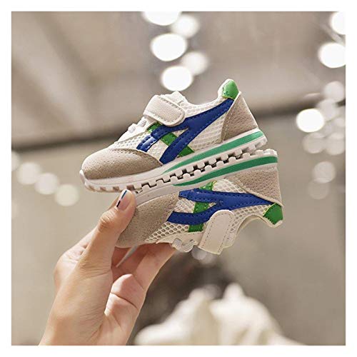 Youpin Zapatos de bebé para niños, zapatos deportivos para niños, niñas y bebés, zapatillas de deporte de moda, casual y suave (color: verde neto, tamaño del zapato: 30 (plantilla de 18,4 cm)