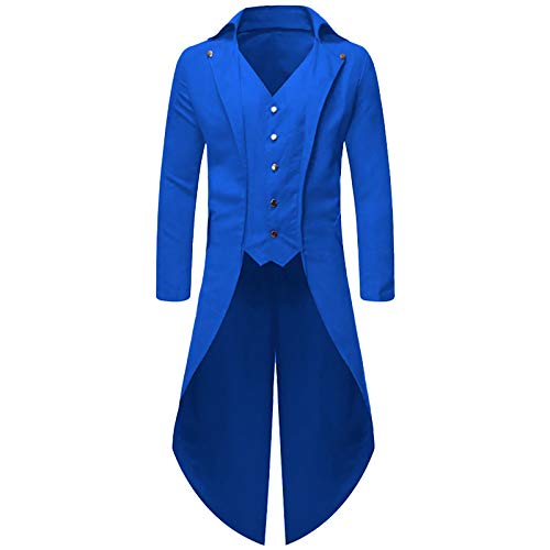 Your New Look Abrigo de pirata para hombre y mujer, unisex, estilo vintage azul L