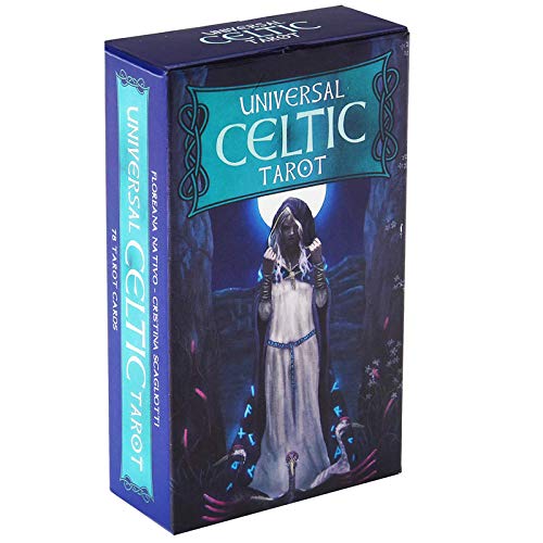 YOYOTECH Universal Celtic Tarot Juego de baraja de 78 Cartas con guía electrónica Tablero de adivinación Lectura Love Moon Near Me Beginners