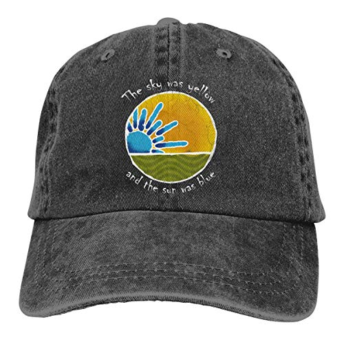 Yuanmeiju Gorra de Mezclilla Sky Was Yellow Sun Was Blue Scarlet Begonias Inspired Adjustable Unisex Hat Baseball Caps Black