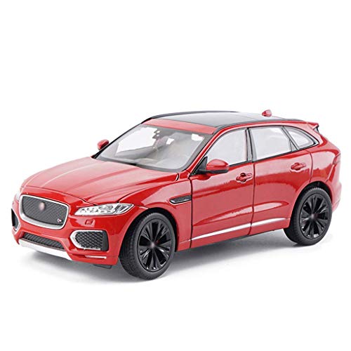 YXDEW Jaguar Modelo 01:24 Simulación de aleación de fundición a presión de Juguete F-Pace SUV Todo Terreno del vehículo Modelo Colección del Coche Modelo de Coche joyería (Color: Azul) automóviles