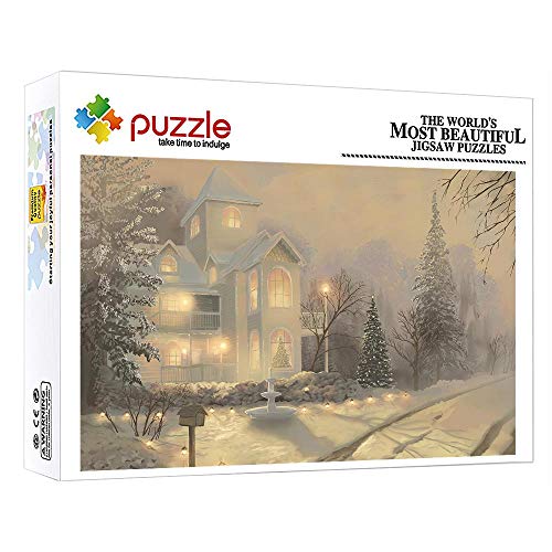 ZTCLXJ Decoración Rompecabezas Educativos Paisaje Snow World 1000 Piezas Puzzle Rompecabezas Ppara Niños Y Adultos Bricolaje Brain Challenge para La Decoración De La Pared De La Casa 38 × 26 Cm