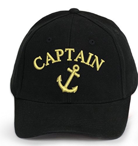 4sold Capitán Gorro Gorra Capitán Ancient Mariner, Capitán Cabin Boy Crew First Mate Yachting béisbol Gorro con Texto con Texto Blanco Negro Blanco Rojo Army Military Gorra Security Anchor