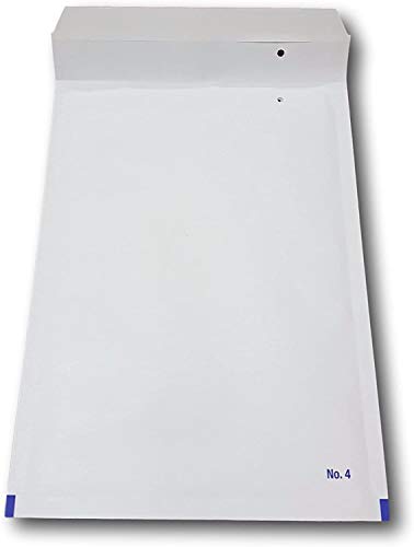 50 sobre de papel blanco Burbujas PRO D / 4180 x 265 mm dimensión interna de tipo D4 sobre acolchado 200 x 275 + 50 fuera