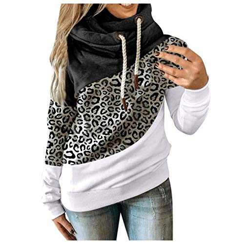 Abrigo De Invierno con Capucha De Las Mujeres Patchwork Chaqueta con Cremallera De Lana Caliente Abrigo De AlgodóN con Capucha Casual Outwear Sudadera con Capucha Deportiva riou