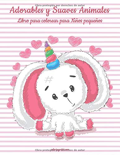 Adorables y suaves animales libro para colorear para niños pequeños