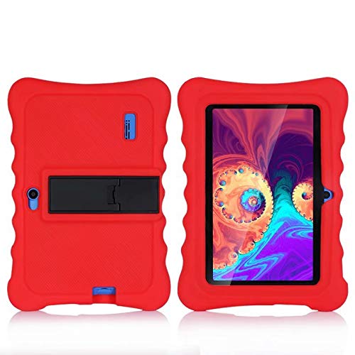 AKNICI Haehne 7'' Funda Protectora - 7 Pulgadas Tablet Funda de Silicona para Haehne 7/JEJA 7/Dragon Touch Y88Y Pro 7/LAMZIEN 7/Yuntab 7 Pulgadas Q88/JINYJIA 7/HMAI 7/Pritom 7 - Rojo