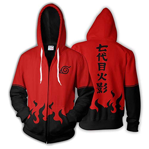 BDN Sudadera con Capucha de impresión 3D de la Serie Naruto, suéter con Cremallera, Chaqueta de Manga Larga, Juego de rol de Naruto-14_Metro