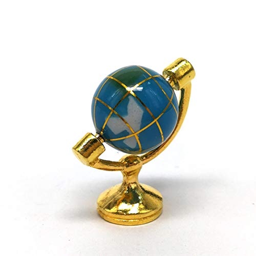 beijieaiguo Dollhouse Globo Miniatura del Globo del Mundo Mini Decoración del Dollhouse del Sombrero De Paja Casa De Muñeca Accesorios 1 Pc