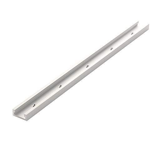 belupai 800mm T-Slot T-Track Mitre Track Jig Fixture Slot Herramienta de sujeción de borde recto 30x12.8mm Guía Mango de aleación de aluminio Manómetro pesado para enrutador Sierra de mesa