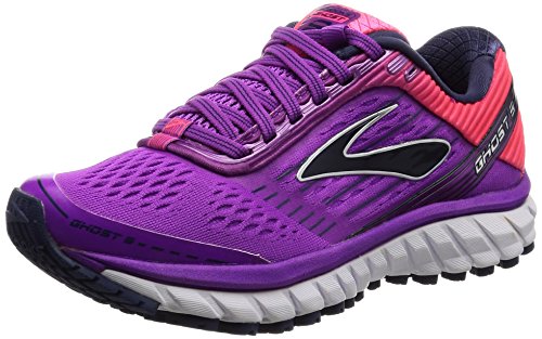 Brooks Ghost 9, Zapatos para Correr Mujer, Rosa (Purplecactusflower/divapink/patriotblue), 36.5 EU