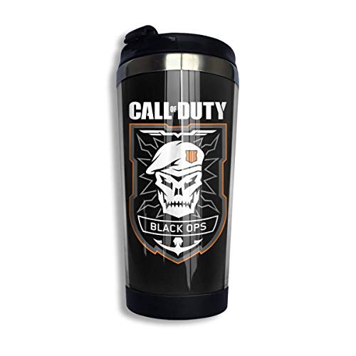 Call of Duty Black Ops 4 Badge Taza de viaje de doble pared de acero inoxidable Vaso Taza de café aislada a granel