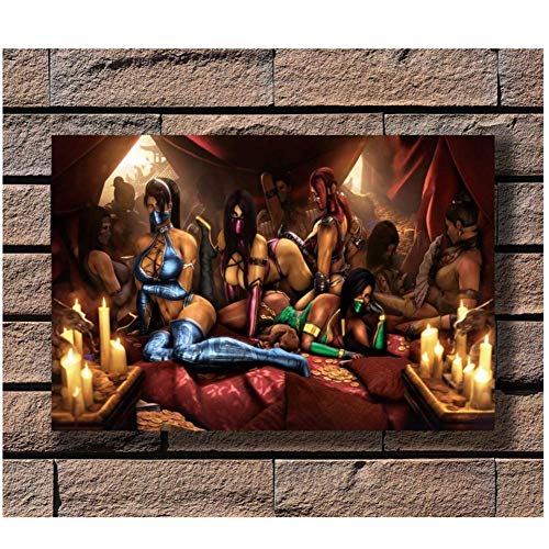 Carteles e impresiones Mortal Kombat Fighting Game Art Poster Canvas Painting Home Decor -50x70cmx1pcs -Sin marco