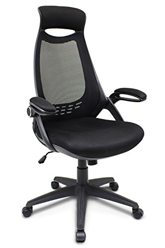 Cashoffice - Silla de Escritorio Ergonómica, Sila de Oficina Giratoria con Respaldo Transpirable Color Negro