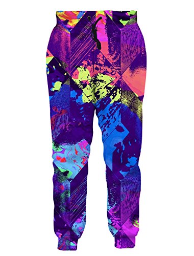 chicolife Pantalones de chándal Unisex 3D Funny Galaxy Joggers Pantalones Azul Cielo Estrellado Pantalones de Jogging Hombres Mujeres Casual Sport Ropa Deportiva con Bolsillos con cordón S