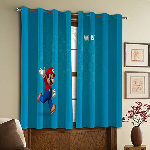 Cortinas infantiles Super Mario Bros adecuadas para dormitorio, sala de estar, estudio, etc. W42 x 54 L