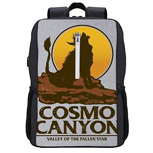 Cosmos Canyon Red XIII Final Fantasy VII Mochila para portátil con puerto de carga USB