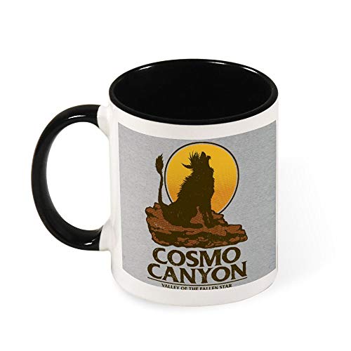 Cosmos Canyon Red XIII Final Fantasy VII Taza de café de cerámica, regalo para mujeres, niñas, esposa, mamá, abuela, 325 ml