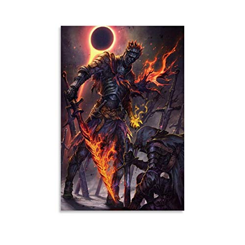 Dark Souls - 3 pósteres de alma de cementerio para colgar en la pared, pintura decorativa al óleo, pintura decorativa en lienzo, arte de pared para sala de estar, dormitorio