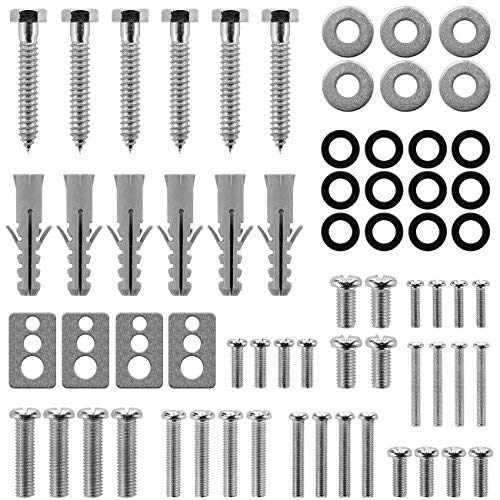 deleyCON VESA Juego de Tornillos 64 Piezas para TV Soporte Tornillos de Montaje Tornillos Pasadores Arandelas M4 M6 M8