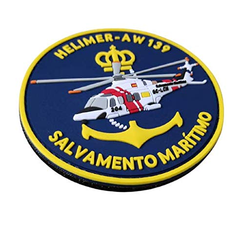 Desconocido Parche Helimer Helicoptero AW139 Salvamento Maritimo 3D PVC Spain Search and Rescue Helicopter Patch