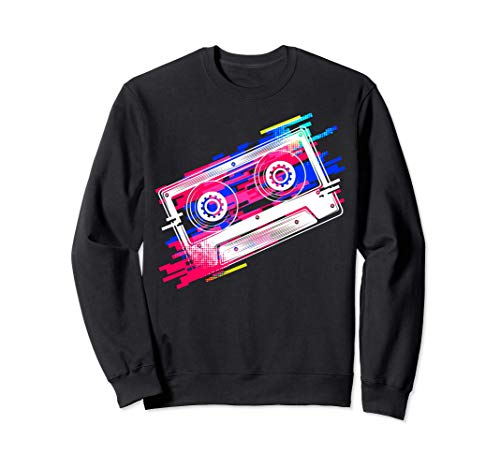 Disfraz de cinta de cassette 80s 90s Vintage Retro Mixtape Sudadera