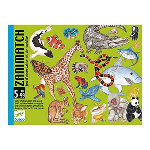 DJECO- Juegos de cartasJuegos de cartasDJECOCartas Zanimatch, Multicolor (36)