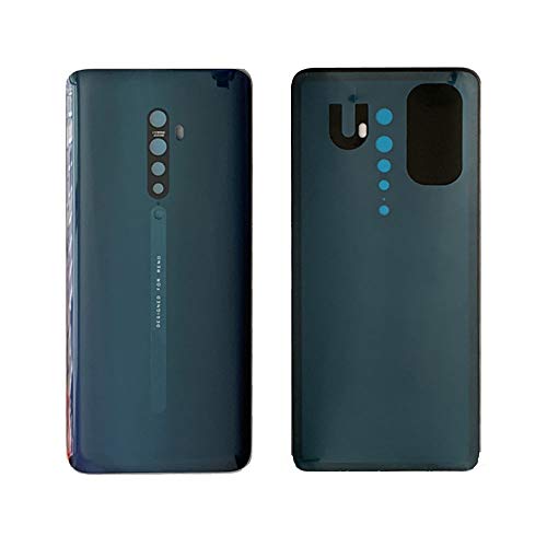 Draxlgon Reemplazo para OPPO Reno2 Reno 2 PCKM70 PCKT00 PCKM00 CPH1907 6.5inch Tapa Trasera de la batería Puerta Trasera Caja de la Carcasa con Lente de cámara(Azul)