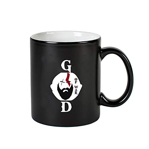 ELOLOPO God of War Taza de té Taza Idea for cumpleaños, Oficina, Amigo, (Color : Black11, Size : 9.5 X 8cm)