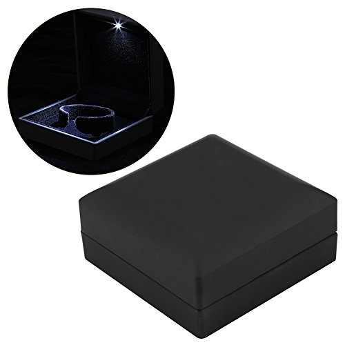 Estuche para anillo/colgante/pulsera/collar con luz LED – Caja de presentación de joyas