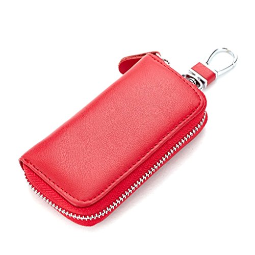 Estuches de Llaves Cuero Clásico para Mujer y Hombr, Estuche de Llaveros Piel con Llavero para Coche