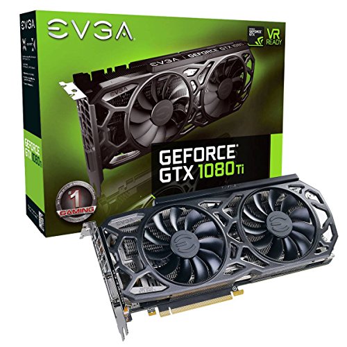 EVGA GeForce GTX 1080 Ti SC Edición Negra Gaming, 11 GB GDDR5X, iCX Cooler & LED, diseño de Flujo de Aire optimizado, Aleta de Contacto entrelazada, Tarjeta gráfica 11G-P4-6393-KR