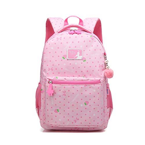 FANDARE Mochila Infantil para niña Mochila Escolar Toddler Kids Mochila Escolar Adolescente Daypacks Niño Viaje Mochilas Impermeable Poliéster Rosado