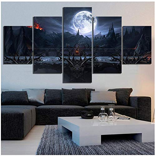 Fantasy Art Final Fight Landscape Paintings Mortal Kombat Game Scene Paintings Canvas Pictures HD Wall Pictures for Home Decor -40x60 40x80 40x100cm Sin marco