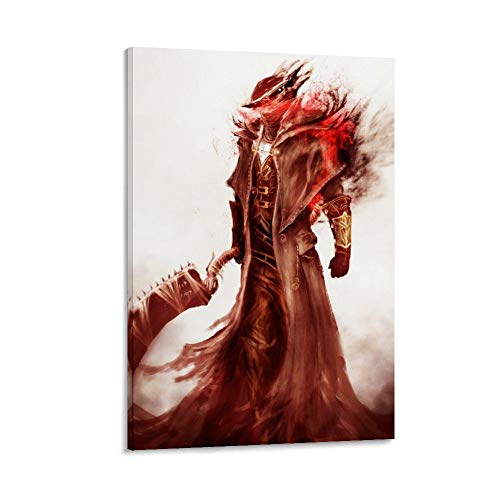 FDGER Póster, cuadro decorativo de Bloodborne de sangre, para pared, para sala de estar, dormitorio, 60 x 90 cm