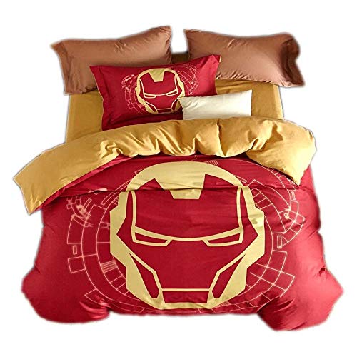 FTBDWOSJ® Funda De Edredón Juego De Ropa De Cama, Avatar De Héroe De Película Roja 240 X 220 Cm 3D Suave Microfibra Bedding para Adulto Niño Incluye Funda Nórdica Y Funda De Almohada