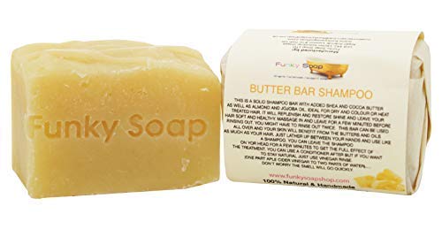 Funky Soap Champú Sólido de Mantequilla, 100% Natural Artesanal, 1 Barra de 120G