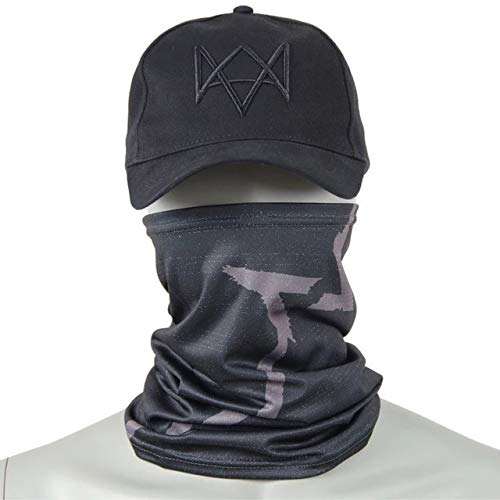 Gather together Cap and Mask Watch Dogs Face Mask + Cap Hat Aiden Pearce Costume Cosplay Scarf Top Sale