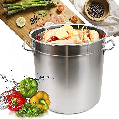 Generic 35L - Olla con tapa (acero inoxidable, 360 mm)