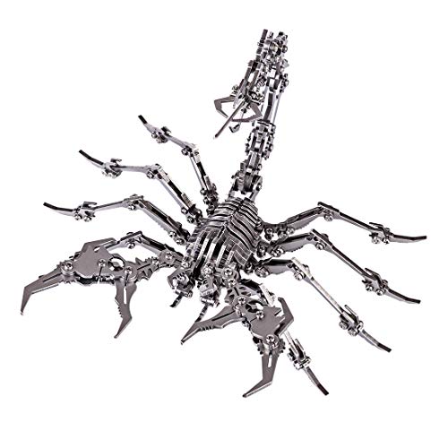 Gettesy Puzzle de metal 3D, diseño de rey escorpión de metal, juego de construcción 3D, juguete de construcción de metal, animal mecánico, regalo para niños, jóvenes y adultos