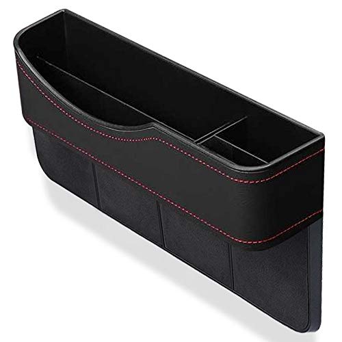 Globaldream Asiento universal Auto Gap Organizador Caja de almacenamiento Consola de bolsillo lateral Asiento de cuero Caja de almacenamiento de grietas