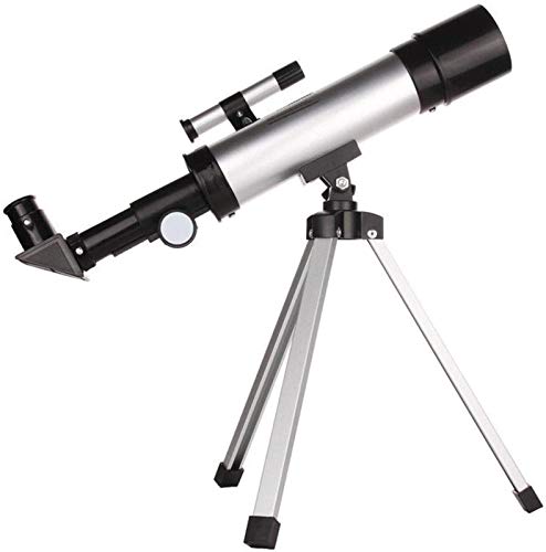 HJTLK Telescopio astronómico para niños y Adultos Principiantes, telescopio Refractor de Tubo astronómico HD de observación de Estrellas Lunares de 360 ​​x 50 mm con oculares y T