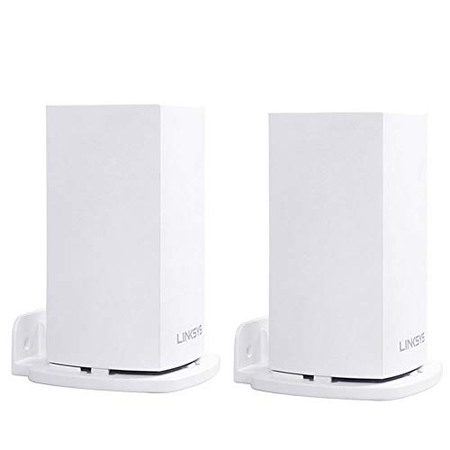 HOLACA Soporte de pared para Linksys Velop sistema de malla WIFI de doble banda para todo el hogar, soporte protector de pared, color blanco (2 unidades)